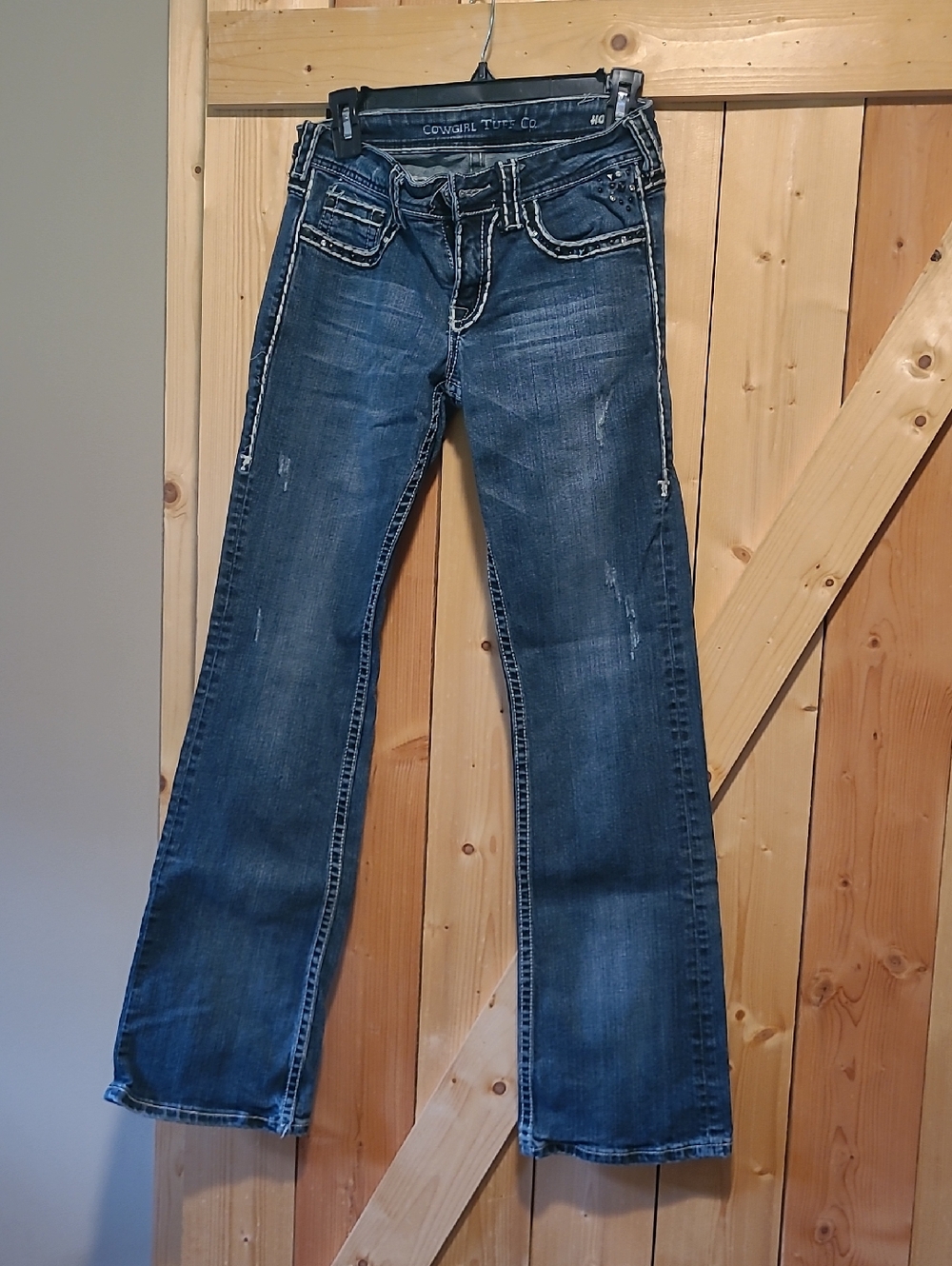 Cowgirl Tuff Hot Stuff Women's Dark Blue Bootcut Jeans